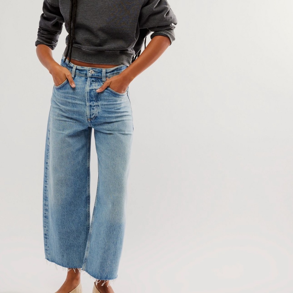 Citizens of Humanity Ayla Raw Hem Crop Jeans LIKE NEW Sodapop $100